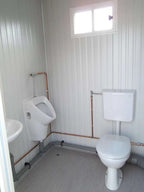 Mini Sanitärcontainer Toilette – kompakte WC-Kabine mit Waschbecken