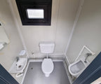 Sanitärcontainer - WC mit Waschbecken und Pissoir Anthrazit