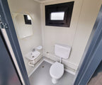 Sanitärcontainer - WC mit Waschbecken und Pissoir Anthrazit
